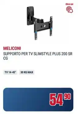 Trony Meliconi supporto per tv slimstyle plus 200 SR CG offerta