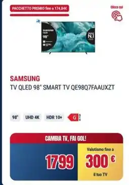 Trony SAMSUNG TV QLED 98" SMART TV QE98Q7FAAUXZT offerta