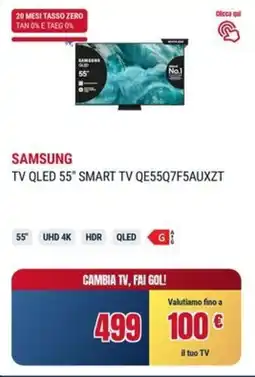 Trony SAMSUNG TV QLED 55" SMART TV QE55Q7F5AUXZT offerta