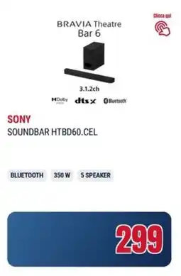 Trony SONY SOUNDBAR HTBD60.CEL offerta