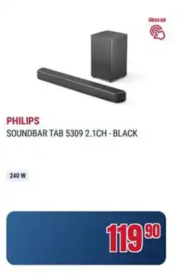 Trony PHILIPS SOUNDBAR TAB 5309 2.1CH-BLACK offerta