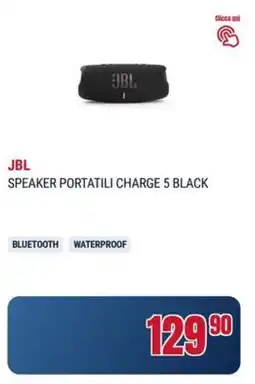 Trony Jbl speaker portatili charge 5 black offerta