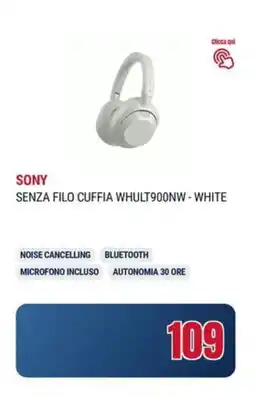 Trony Sony senza filo cuffia WHULT900NW-WHITE offerta