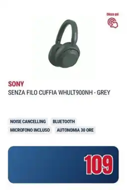 Trony Sony senza filo cuffia WHULT900NH - GREY offerta