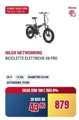 Trony Nilox networking biciclette elettriche X8 pro offerta