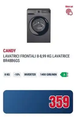 Trony CANDY LAVATRICI FRONTALI 8-8,99 KG LAVATRICE BR48B6GS offerta