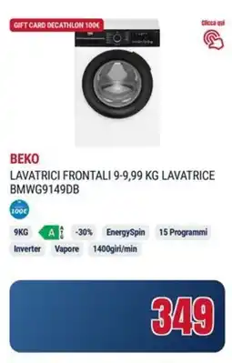 Trony BEKO LAVATRICI FRONTALI 9-9,99 KG LAVATRICE BMWG9149DB offerta