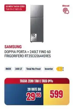 Trony SAMSUNG DOPPIA PORTA > 240LT FINO 60 FRIGORIFERO RT35CG5644S9ES offerta