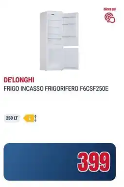 Trony DE'LONGHI FRIGO INCASSO FRIGORIFERO F6CSF250E offerta
