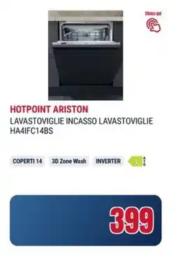 Trony HOTPOINT ARISTON LAVASTOVIGLIE INCASSO LAVASTOVIGLIE HA4IFC14BS offerta