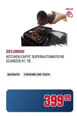 Trony De'longhi kitchen caffe' superautomatiche ECAM220.91.TB offerta