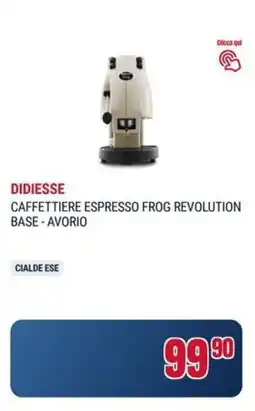 Trony Didiesse caffettiere espresso frog revolution base - avorio offerta