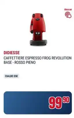 Trony Didiesse caffettiere espresso frog revolution base rosso pieno offerta