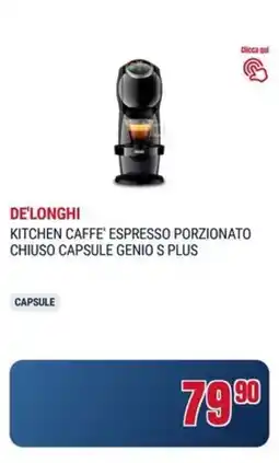 Trony De'longhi kitchen caffe' espresso porzionato chiuso capsule genio s plus offerta
