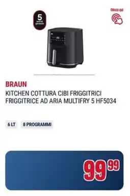 Trony Braun kitchen cottura cibi friggitrici friggitrice ad aria multifry 5 HF5034 offerta