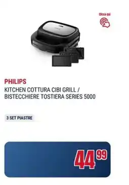 Trony Philips kitchen cottura cibi grill/ bistecchiere tostiera series 5000 offerta