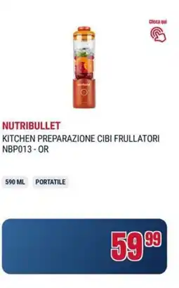 Trony Nutribullet kitchen preparazione cibi frullatori NBP013-OR offerta