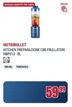 Trony Nutribullet kitchen preparazione cibi frullatori NBP013-BL offerta