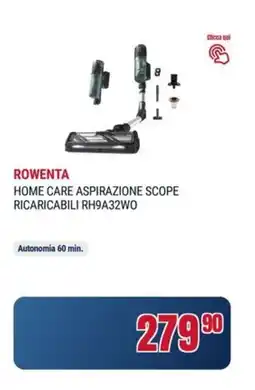 Trony Rowenta home care aspirazione scope ricaricabili RH9A32WO offerta