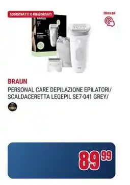 Trony Braun personal care depilazione epilatori/ scaldaceretta legepil SE7-041 GREY offerta