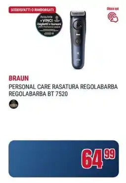 Trony Braun personal care rasatura regolabarba regolabarba BT 7520 offerta