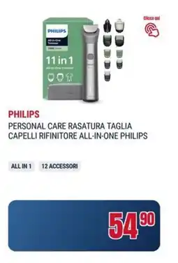 Trony Philips personal care rasatura taglia capelli rifinitore all-in-one philips offerta