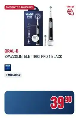 Trony Oral-b spazzolini elettrici pro 1 black offerta