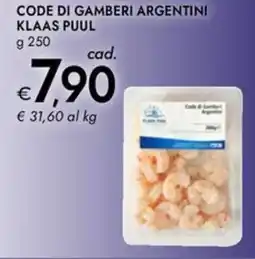 Bennet Code di gamberi argentini KLAAS PUUL offerta