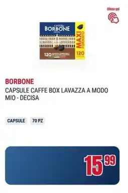 Trony Borbone capsule caffe box lavazza a modo mio-decisa offerta