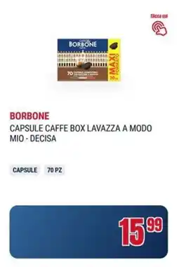 Trony Borbone capsule caffe box lavazza a modo mio-decisa offerta
