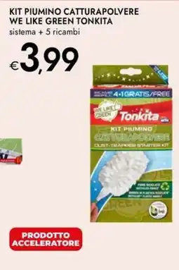 Bennet Kit piumino catturapolvere we like green tonkita sistema + 5 ricambi offerta