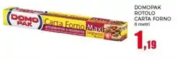 Happy Casa Domopak rotolo carta forno 8 metri offerta