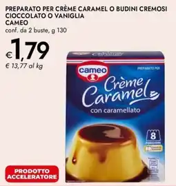 Bennet Preparato per crème caramel o budini cremosi cioccolato o vaniglia CAMEO offerta