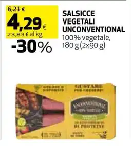 Coop SALSICCE VEGETALI UNCONVENTIONAL offerta