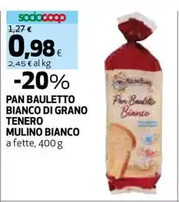 Coop Pan Bauletto Bianco di Grano Tenero Mulino Bianco offerta