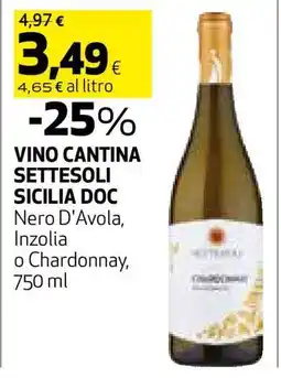 Coop Vino Cantina Settesoli Sicilia DOC offerta