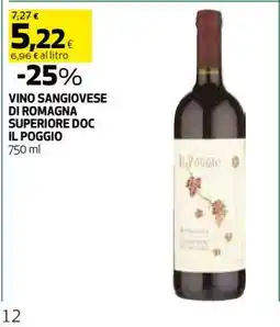 Coop Vino Sangiovese di Romagna Superiore DOC Il Poggio offerta