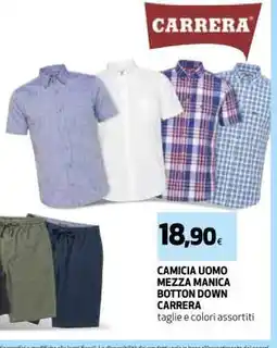 Coop CAMICIA UOMO MEZZA MANICA BOTTON DOWN CARRERA offerta