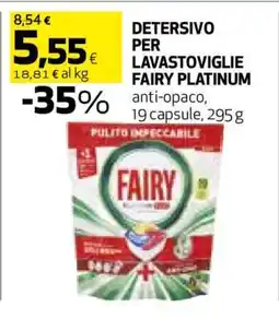 Coop DETERSIVO PER LAVASTOVIGLIE FAIRY PLATINUM offerta