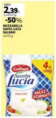 Coop MOZZARELLA SANTA LUCIA GALBANI offerta