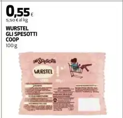 Coop WURSTEL GLI SPESOTTI COOP offerta
