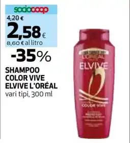 Coop SHAMPOO COLOR VIVE ELVIVE L'ORÉAL offerta