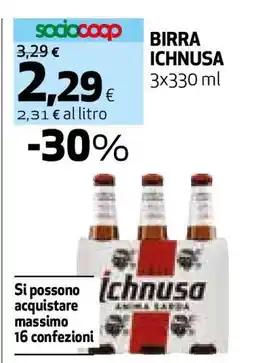 Coop BIRRA ICHNUSA offerta