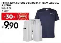 Bennet T-shirt 100% cotone o bermuda in felpa leggera offerta