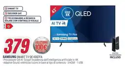 Trony SAMSUNG SMART TV QE 43Q7FA offerta
