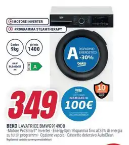 Trony BEKO LAVATRICE BMWG9149DB offerta