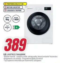 Trony LG LAVATRICE F4NA8NWK offerta