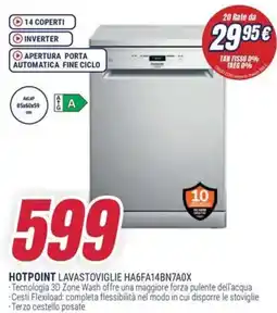 Trony HOTPOINT LAVASTOVIGLIE HA6FA14BN7A0X offerta
