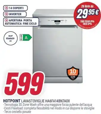 HOTPOINT LAVASTOVIGLIE HA6FA14BN7A0X