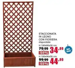 Happy Casa Staccionata in legno con fioriera offerta